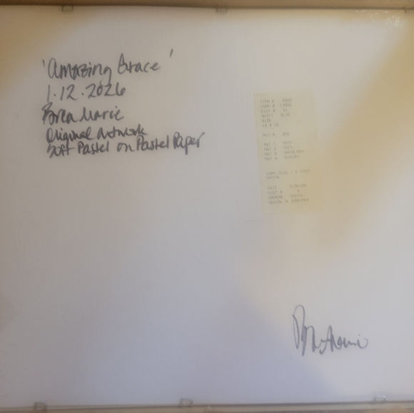 "Amazing Grace"Soft Pastel on Pastel Paper Original FRAMED Artwork 14 X 16 - Picture 6 of 10